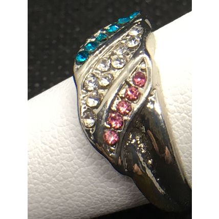 Ring Fashion Wave 3 Color Turquoise White and Pink #55 USA Seller
