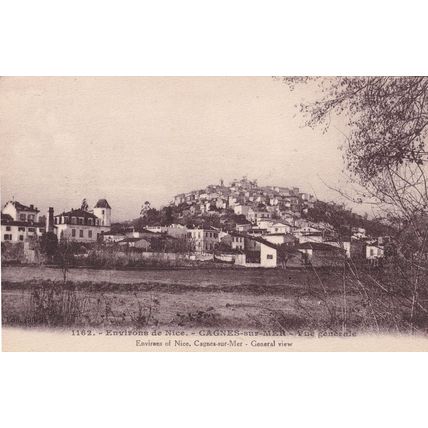 Cagnes Environs of Nice Sur Mer Panorama Old French Postcard
