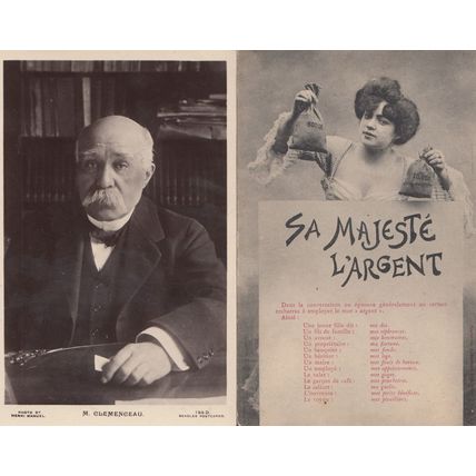 M Clemenceau 2x French Music Old Postcard s