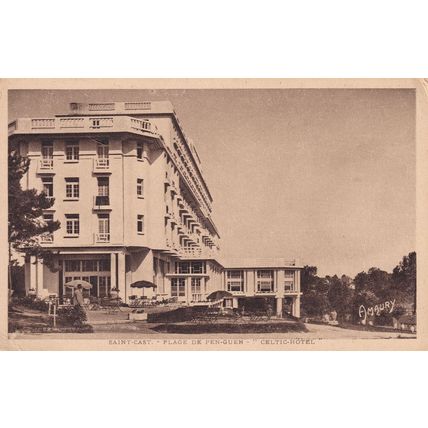 Saint Cast Plage de Pen Guen Le Celtic Hotel Postcard