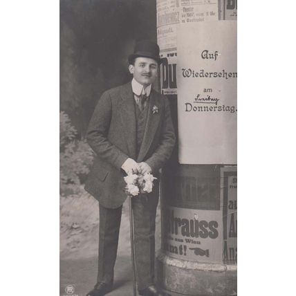 Donnerstag Auf Wiedersehen AM Strauss Wien Advertising Poster Germany Postcard