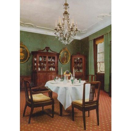 Dining Room Dinner Table Monschau Museum Germany German Rare Postcard