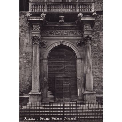 Ferrara Portale Palazzo Prosperi Italian Vintage RPC Postcard