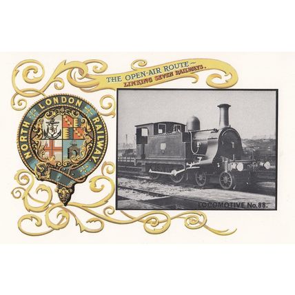 North London Railway Locomotive 88 Train Open Air Route Postcard