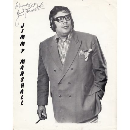 Jimmy Marshall Comedian 1970s Start Of Career Giant Hand Signed Photo