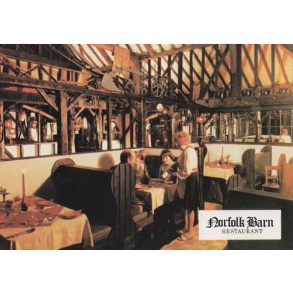 Norfolk Barn Restaurant Great Yarmouth Belton Waitress Postcard