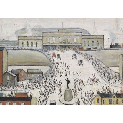 Lowry Station Approach Royal Academy Of Arts Exhibit Painting Postcard
