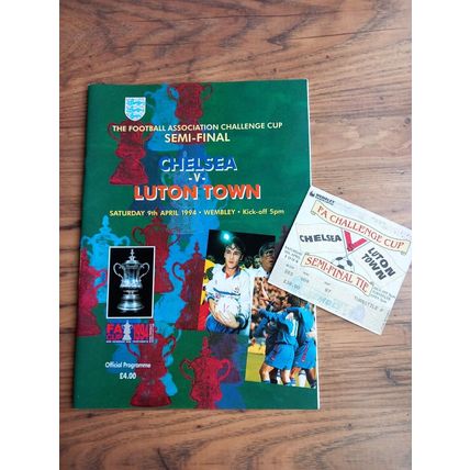 1994 FA Cup Semi Final Programme & Ticket – Chelsea vs Luton Town