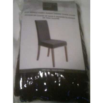 Dining Chair cover soft waffle fabric elastic dark brown