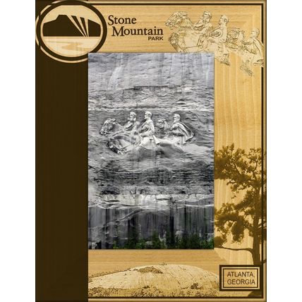 Stone Mountain Park Atlanta Georgia Engraved Wood Picture Frame Portrait 3 x 5