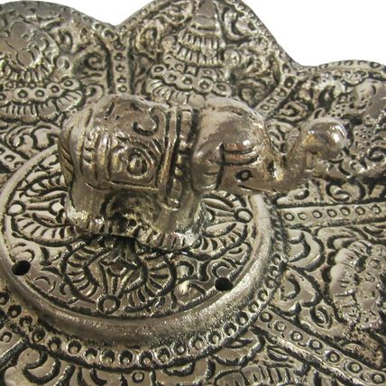 Elephant Aluminium Ash Catcher Flower & Elephant for Stick and Cones 11cm CL40