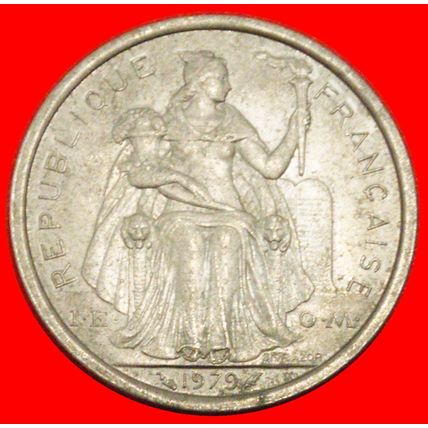 FRANCE SHIPS (1973-2020): FRENCH POLYNESIA ★ 2 FRANCS 1979★LOW START★NO RESERVE