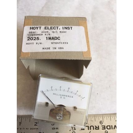 NEW HOYT 2025,HOYT 2025-19 2-3/4",MILLIAMPERES DC METER D784719Y2,1MADC,2208,EA