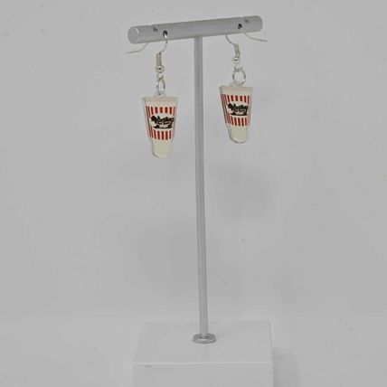 Portillo's Cake Shake Earrings Drink Food Dessert Snack Hotdog Chicago Funny