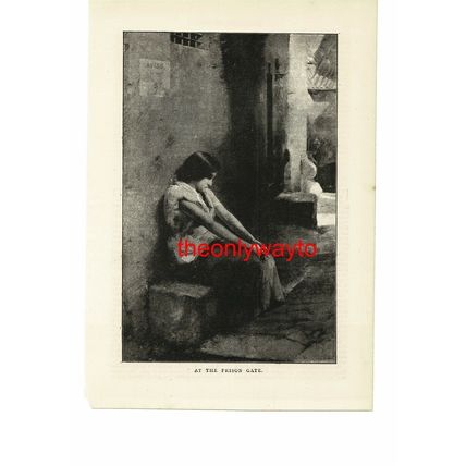 At The Prison Gate, Spanish?, Book Illustration (Print), 1890