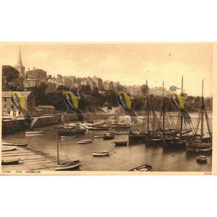 Tenby, The Harbour, Pembrokeshire, Wales, 45248 Photochrom Postcard