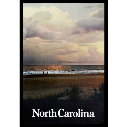 NORTH CAROLINA 1970s Coast Atlantic Ocean TRAVEL POSTER