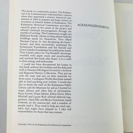 Kalamazoo - Nineteenth-century Homes In A Midwestern Village Paperback Book
