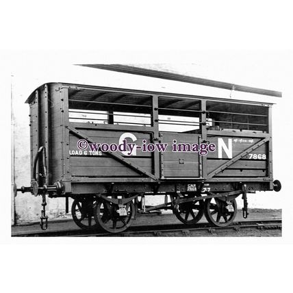 pu1261 - Great Northern Railway 6 Ton Cattle Wagon - print 6x4
