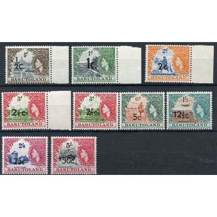 Basutoland QEII 1963 sg58/61a 63a, 65a, 66, 67a - MH