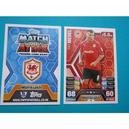 49. Gary Medel - Cardiff City - Match Attax 2013/14 Football Card EF1