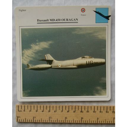 Dassault MD.450 Ouragan - France - Fighter - Collectors Club Card
