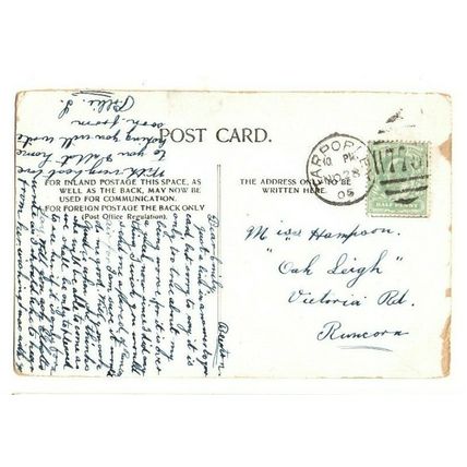 Postcard High Street Sheffield with TARPORLEY 775 Duplex Postmark 1905