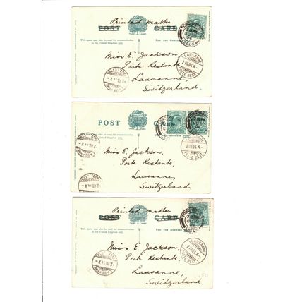 3 Postcards Flamborough Cathedral Rocks; King & Queen Rocks; Bridlington Storm