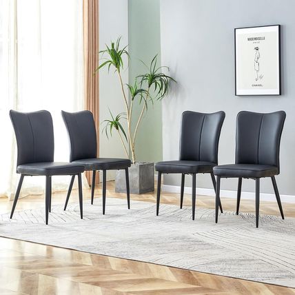 Modern Dining Chairs Set of 6,6 Pieces Chairs Set,Thickened Padded Upholstered S