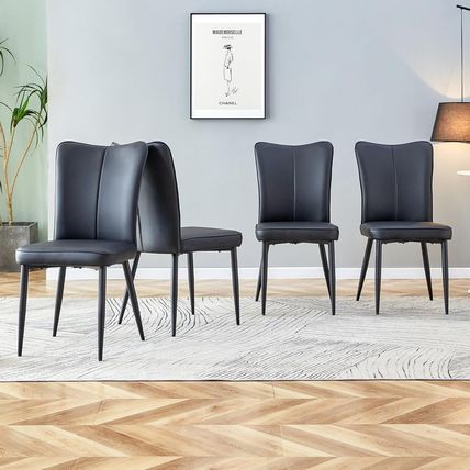 Modern Dining Chairs Set of 6,6 Pieces Chairs Set,Thickened Padded Upholstered S