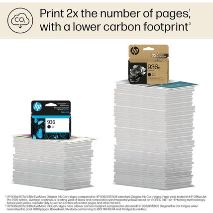 HP 936E High Yield Black Evomore Ink Cartridge for Printers | Works with Printer