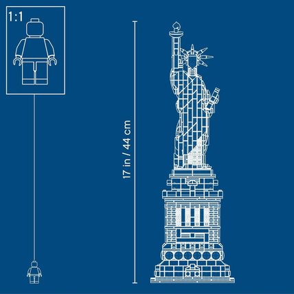 LEGO Architecture Statue of Liberty 21042 Model Building Set - Collectible New Y