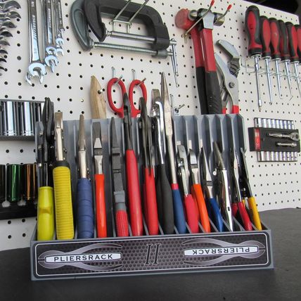 Pliersrack PLR15 Plier Organizer - Sturdy Plastic 15 Pliers Holder for Tool Box