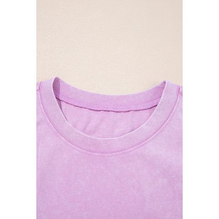 Phalaenopsis Mineral Wash Patched Chest Pocket Casual Tank Top