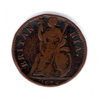Great Britain. Charles II. Farthing 1674. dy12243