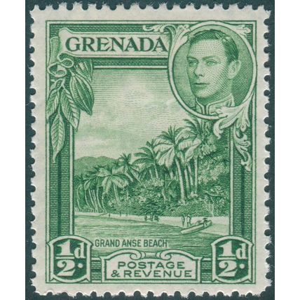 Grenada 1938 ½d. yellow-green Perf 12½ SG153 unused