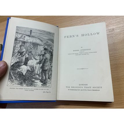 1900 "FERN'S HOLLOW" HESBA STRETTON FICTION ANTIQUE HARDBACK BOOK (P3)