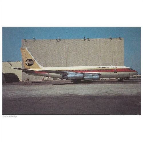 Continental Boeing B720 024B Aircraft Postcard (A14146)