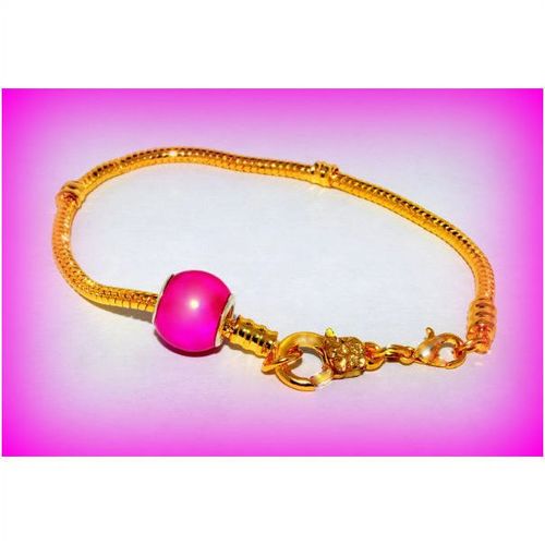 Lobster Clasp Gold Plated Bracelet Bangle Wristband European Bead Jewellery 897