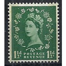 1959 SG601 1 1/2d Green Phosphor Graphite Mounted Mint .. .
