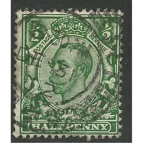GB 1912 KGV 1/2d Deep Green Wmk 49 Pmk 31/12/12 SG 338.(T883 )
