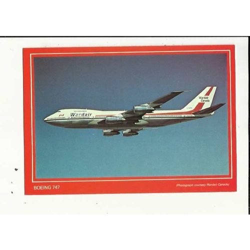 Aviation WARDAIR BOEING 747 Postcard by Photo Precision (A115)