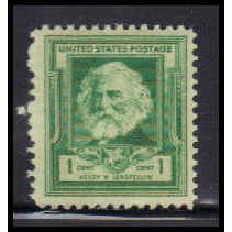 864 1c Henry Longfellow Fine MNH KA2494