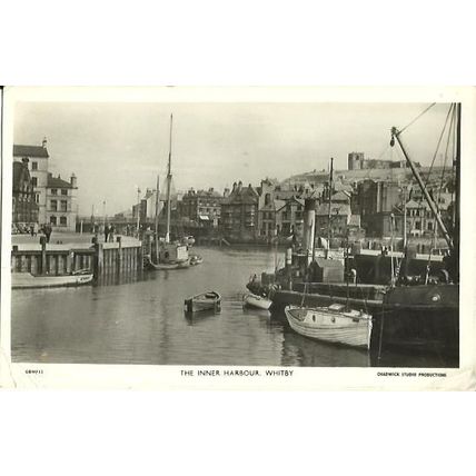 Yorkshire WHITBY Inner Harbour Postcard (Chadwick GBW/12