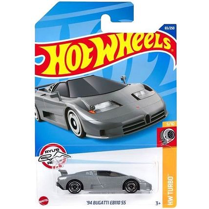Hot Wheels - '94 Bugatti EB110 SS: HW Turbo #5/10 - #65/250 (2022) *Gray*