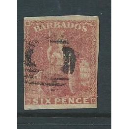 barbados stamps sg11 sg 11 high cv marginally challenged