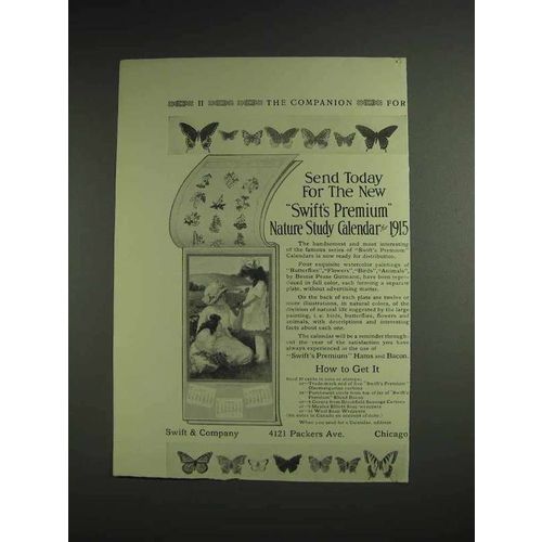 1914 Swift & Company Meat Ad - Nature Study Calendar