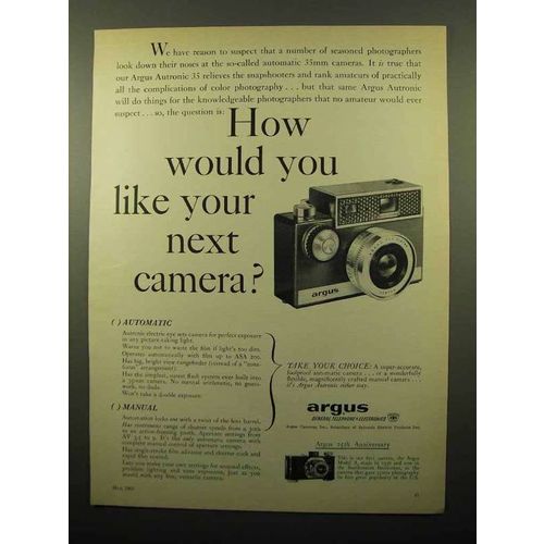 1961 Argus Autronic 35 Camera Ad - How Would You Like?