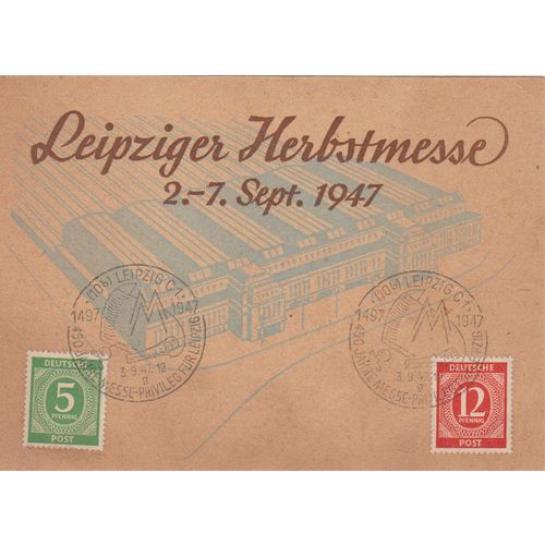 Germany 1947 Leipzig Festival special cover & pm see others