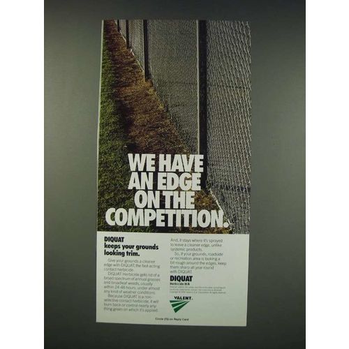 1990 Valent Diquat Ad - We have an edge on the competition